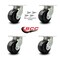 Service Caster 6'' Extra Heavy Duty Phenolic Swivel Caster Set with Swivel Locks , 4PK CRAN-SCC-KP92S630-PHR-BSL-4 - alternate 3